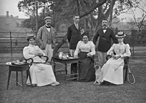 Teatime Collection: Men and women taking tea in a garden