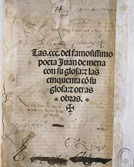 Santillana Collection: MENA, Juan de (1411-1456). Spanish poet of the