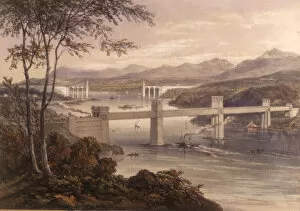 Images Dated 30th March 2020: THE TWO MENAI BRIDGES
