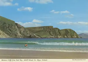 Keel Prints: Menawn Cliff from Keel Bay, Achill Island, Co Mayo, Ireland