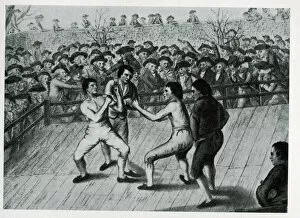 Images Dated 21st September 2018: Mendoza and Humphries in a boxing match