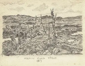 Menin Road, Ypres, by William Hugh Duncan Arthur, WW1