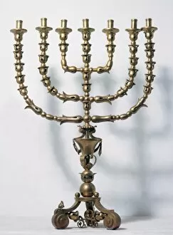 Hebrews Collection: Menorah. Sephardic Museum. Toledo. Spain