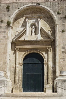 Images Dated 10th June 2013: Menorca, Ma󠨍ah󮩺Main portal to the Cathedral El Carmen