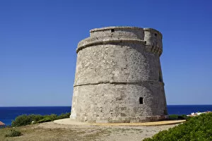 Images Dated 12th June 2013: Menorca, Punta Prima, Sandy Bay: Old Watchtower