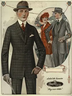Mens conservative single-breasted suits from the 1920s