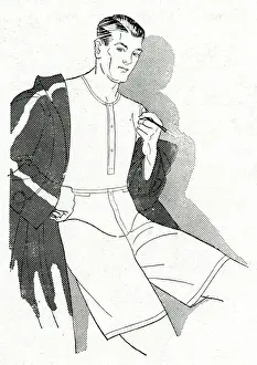 Vest Prints: Mens underwear 1930