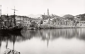 Menton, France, port and old town