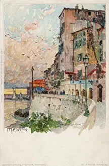 Waterfront Collection: Menton, France - Waterfront Scene