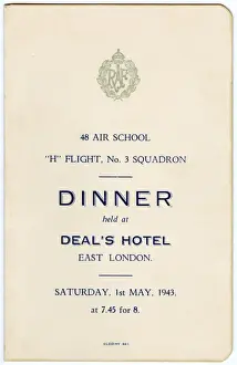 Deals Prints: Menu for 48 Air School dinner