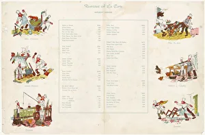 Images Dated 1st November 2019: Menu card, Princes Restaurant, Singapore
