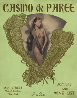54th Prints: Menu for Casino de Paree, New York