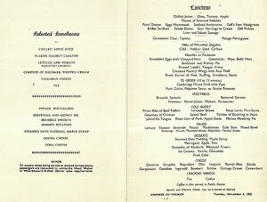 Lunch Collection: Menu for RMS Empress of France, Canadian Pacific line