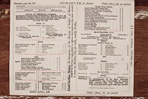 Images Dated 4th March 2019: Menu, Simpsons Grand Divan Tavern, Strand, London