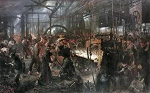 MENZEL, Adolf von (1815-1905). The Foundry. 1875