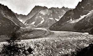 Glace Prints: Mer de Glace glacier, Switzerland, 1870s