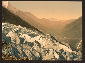 The Mer de Glace, and the Valley of Chamonix as seen from th The Mer de Glace, and the Valley of Chamonix as seen from th