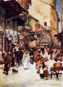 Emanuele Prints: Mercato Vecchio, Florence - before the demolition of Ghetto