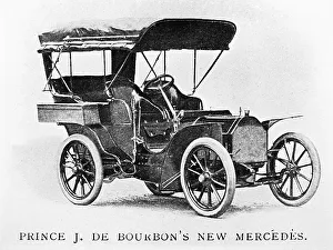 Mercedes Prints: Mercedes veteran car, early 1900s