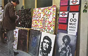 Merchandise street stall, Carnaby Street, 1960s