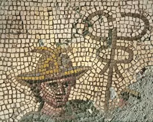 Tarragona Collection: Mercury. 3rd century. Roman art. Mosaic. SPAIN
