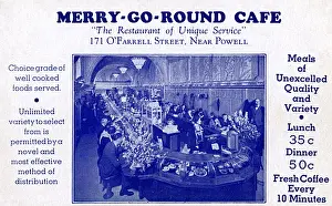 Revolving Prints: Merry-Go-Round Cafe, San Francisco, California, USA