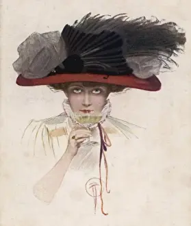 Tulle Prints: Merry Widow Hat C. 1907