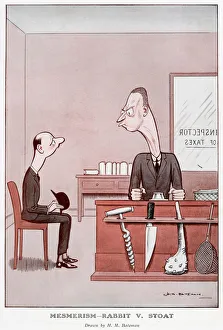 Images Dated 1st November 2019: Mesmerism, Rabbit vs. Stoat by H. M. Bateman