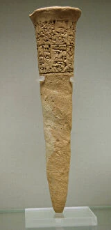 Cuneiform Gallery: Mesopotamia. Clay foundation peg. 1st Dynasty of Lagash. 240