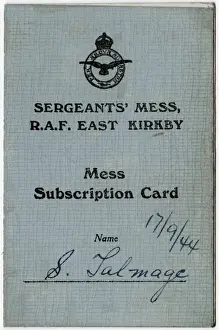 Kirkby Prints: Mess card, R. A. F. East Kirkby