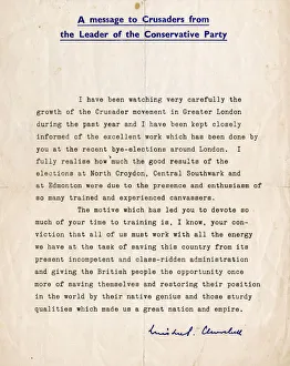 Images Dated 19th February 2018: MESSAGE FROM CHURCHILL