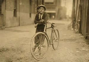 Messenger boy working for Mackay Telegraph Company. Said fif Messenger boy working for Mackay Telegraph Company. Said fif