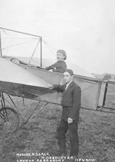 Hendon Prints: Messrs R Slack and Marcel Dessouter Night Flying at Hend?