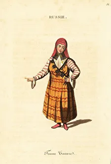 Librairie De Gide Fils Prints: Mestscherakian Tatar woman, 18th century