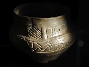 Crock Prints: Metal Age. Cinerary urn. 700-500 BC. Museum of Denmark. Cope
