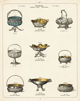 Catalog Prints: Metal fruit baskets