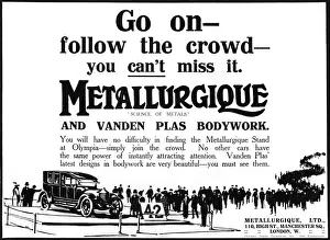 Queues Prints: Metallurgique Motors advertisement, 1911