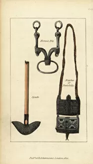 Metalwork and woven items from Senegambia, 18th century