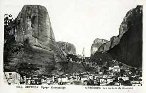 Meteora, Greece - The Village of Kastraki. Date: 1950