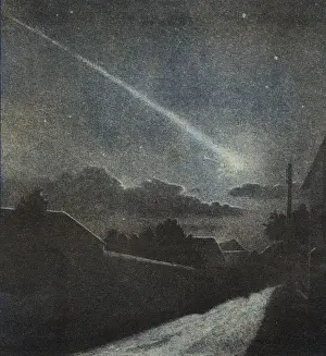 Atmosphere Prints: Meteorite burning up in the atmosphere