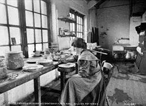 Decorating Gallery: Method Employed in Colour Decoration of Plate Rims, Belleek