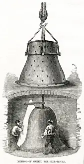 Mould Prints: Method of making the Tower Bell for Westminster 1856