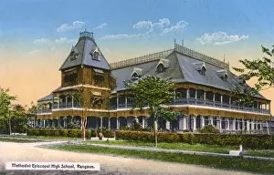 Rangoon Prints: Methodist Episcopal High School, Rangoon, Burma