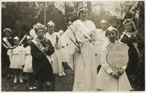 Representing Gallery: Methodist Sunday School parade with the children representing different countries / regions