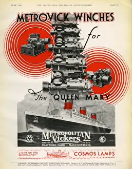 Winches Prints: Metovick Winches for The Queen Mary