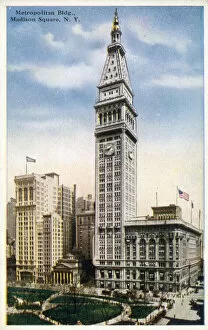 Metropolitan Building, Madison Square, New York City, NY, USA. Date: circa 1920