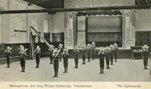 Gymnasium Prints: Metropolitan and City Police Orphanage, Twickenham, Middlese