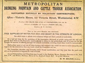 Milton Prints: Metropolitan Drinking Fountain and Cattle Trough Association