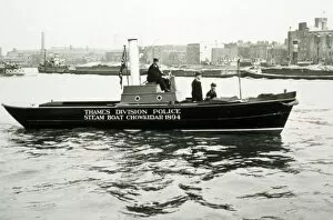 Steam Boat Gallery: Metropolitan Police boat on the River Thames