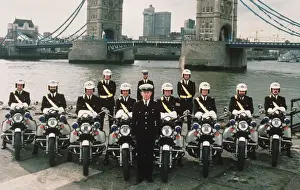 Motor Cycle Prints: Metropolitan Police motor cyclists